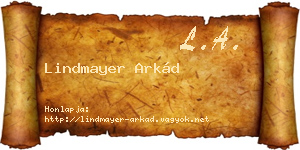 Lindmayer Arkád névjegykártya